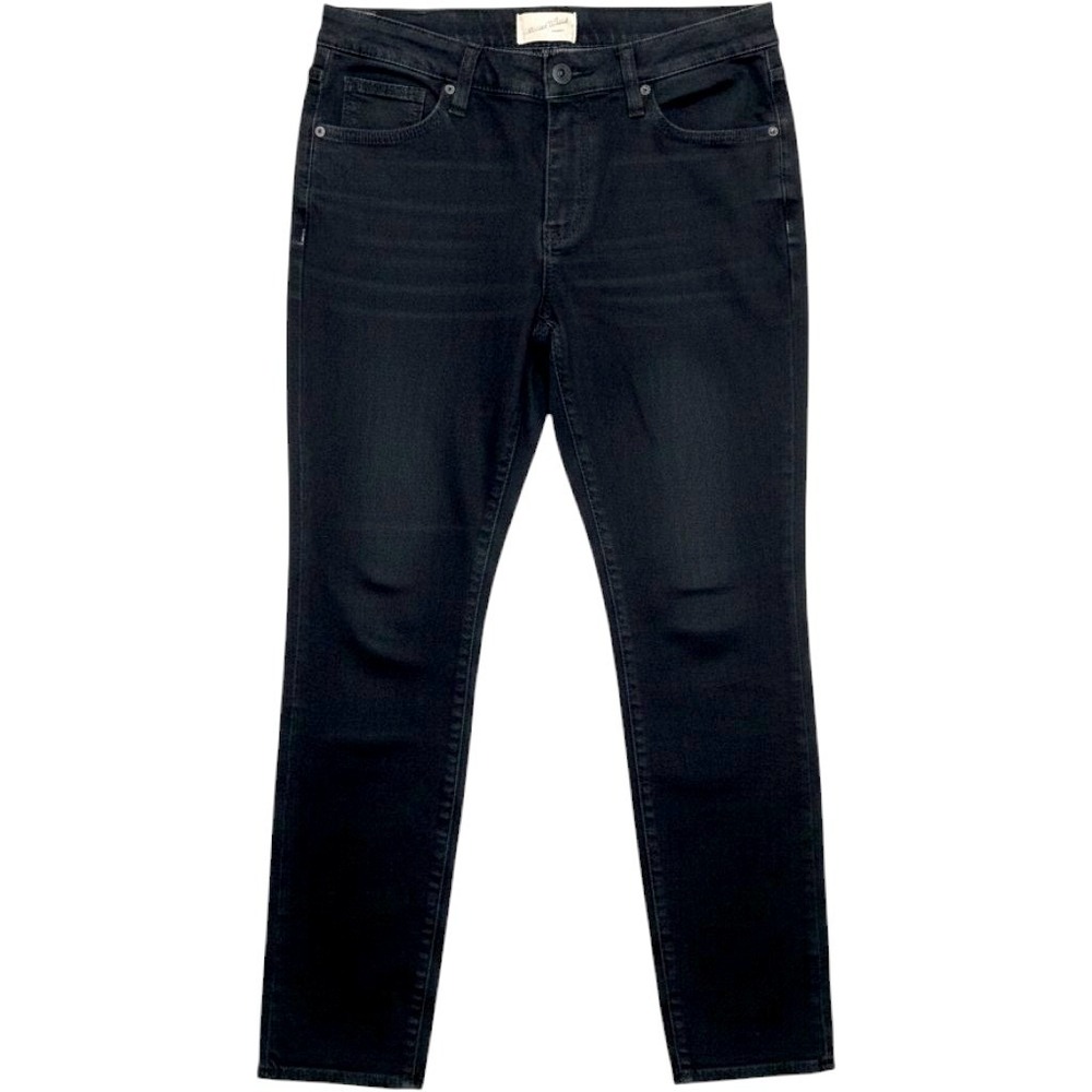 Universal Thread Women Mid Rise Curvy Skinny 12 Black Denim Jeans Casual Stretch